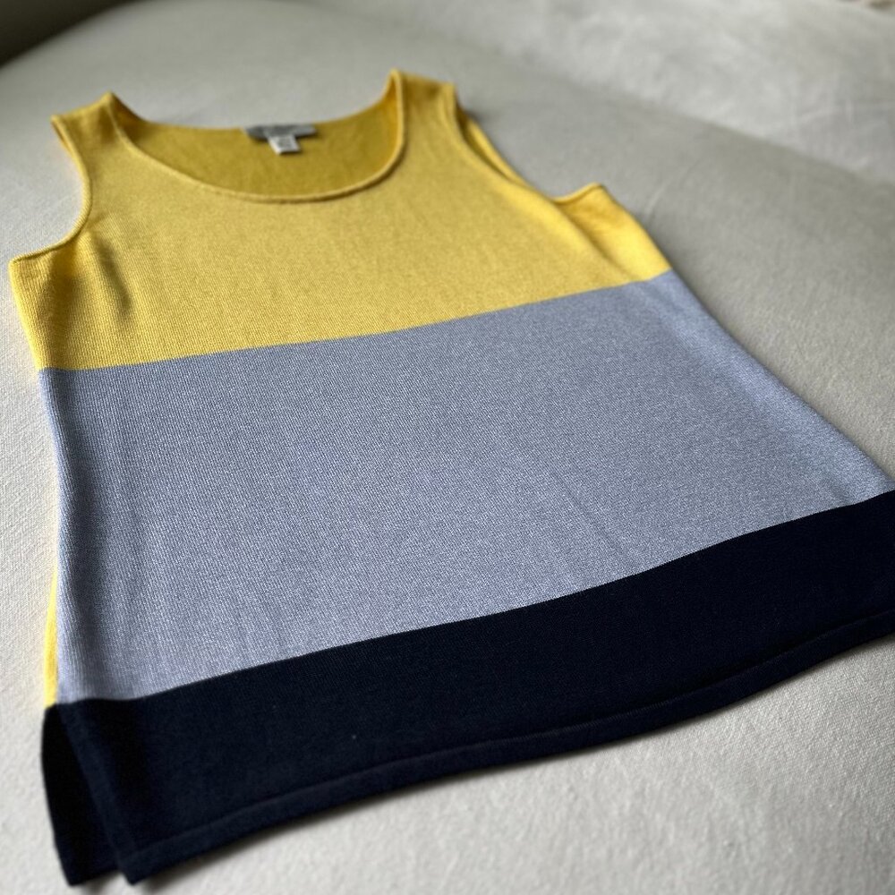 Classic Colorblock: St. John Knit Sleeveless Top